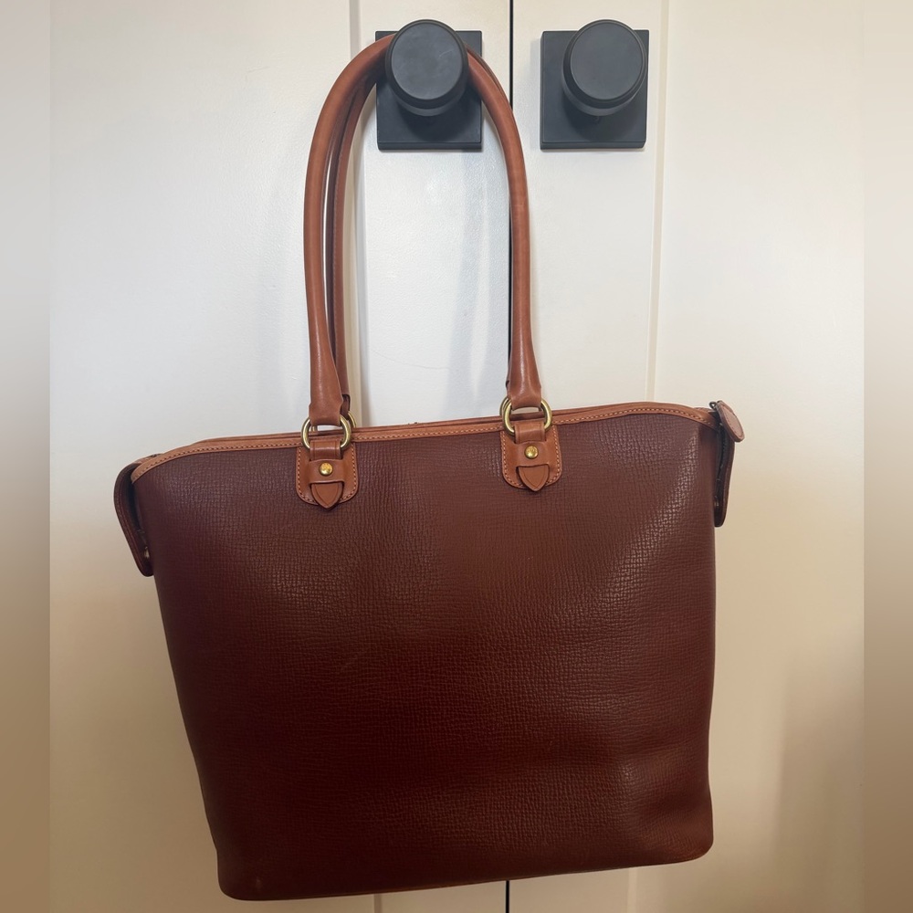 Vintage Coach Brown Sheridan Tote with Tan Trim. Rare